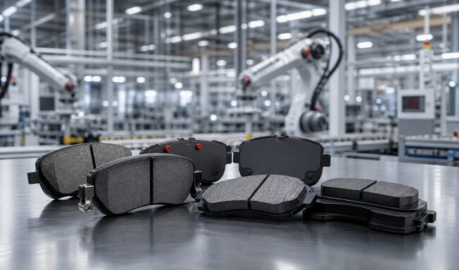 Automotive brake pads manufactured in China